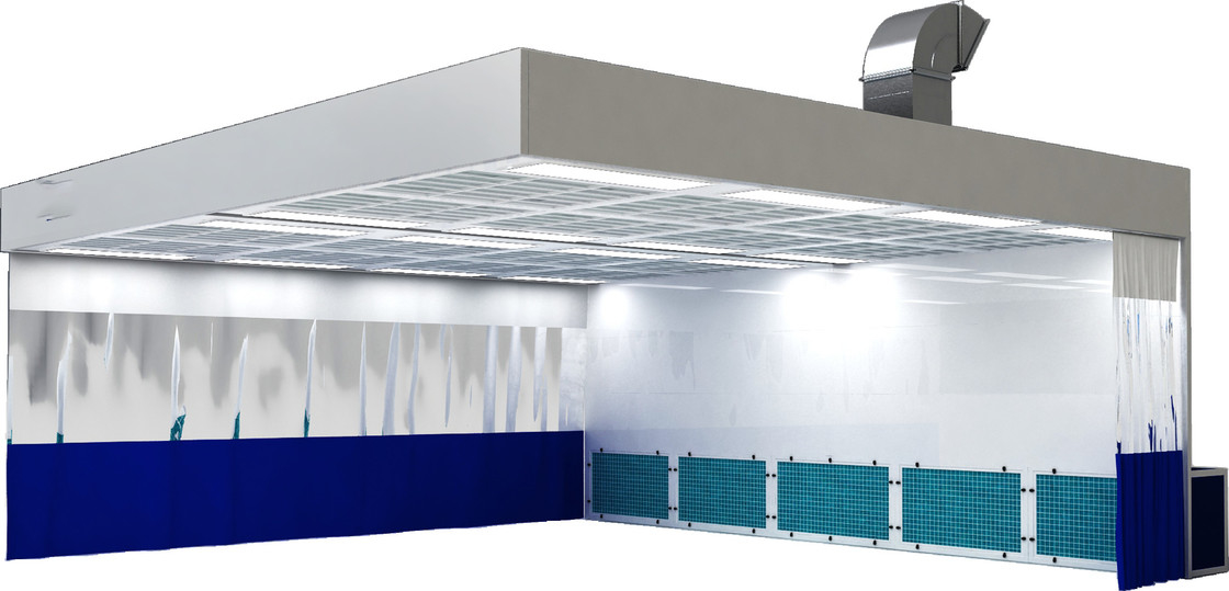 2700mm Commercial Industrial Spray Booth For Car Paint Prep Stations
